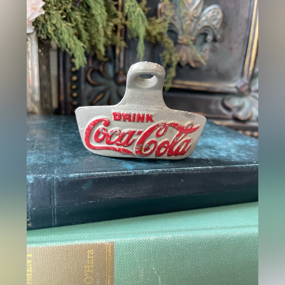 Vintage Coca Cola silver wall mount bottle opener
